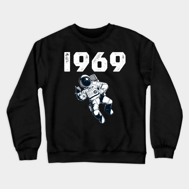 Apollo 11 Landing 51st Anniversary Man on the Moon - 1969 2020 DREAMS COME TRUE Crewneck Sweatshirt by Printofi.com